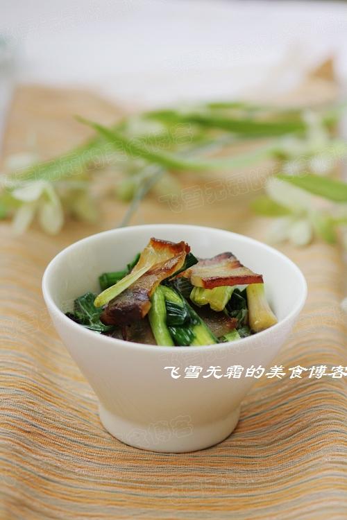 青蒜回锅腊肉的做法