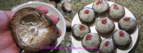 百花酿香菇的做法