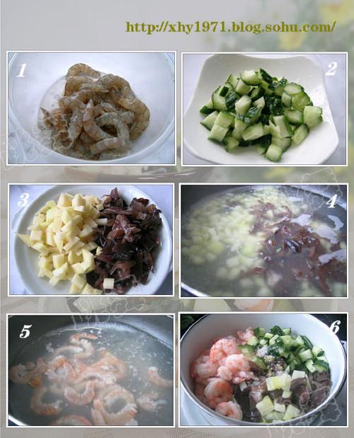 凉拌四色虾仁的做法