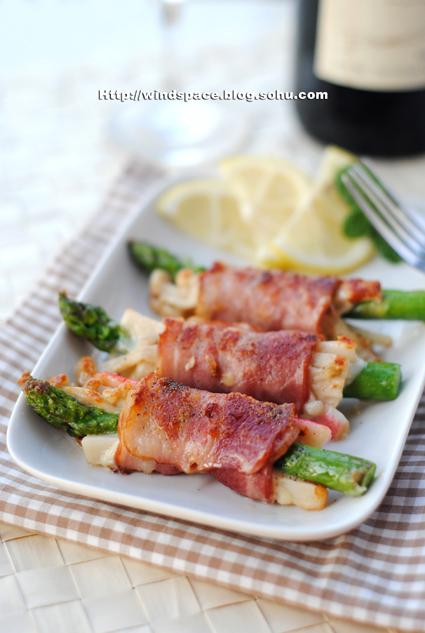 朱颜翠发培根卷的做法