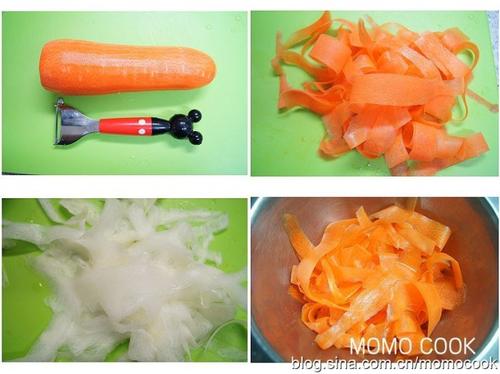 双色罗卜凉菜的做法