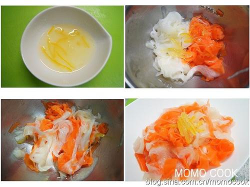 双色罗卜凉菜的做法