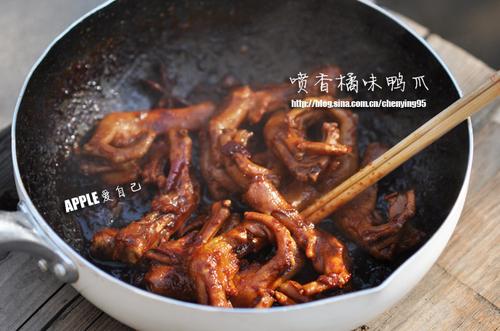 橘味鸭爪的做法