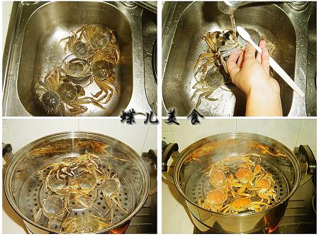 清蒸膏蟹的做法