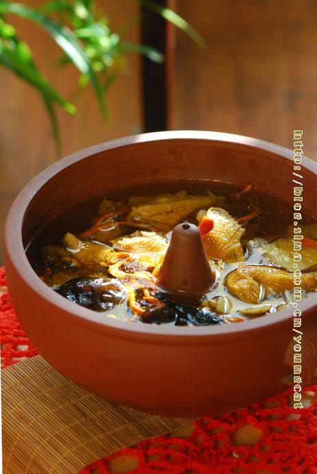 虫草花汽锅鸡的做法