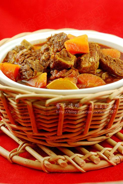 茄红牛腩煲的做法