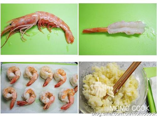 芝士土豆烤大虾的做法