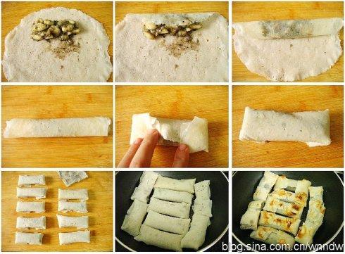 干焙香蕉芝麻春卷的做法