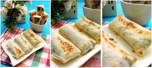 干焙香蕉芝麻春卷的做法