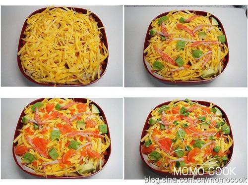 锦丝三文鱼散寿司的做法