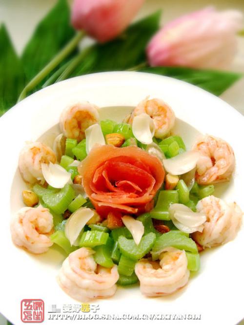 西芹百合酿虾球的做法