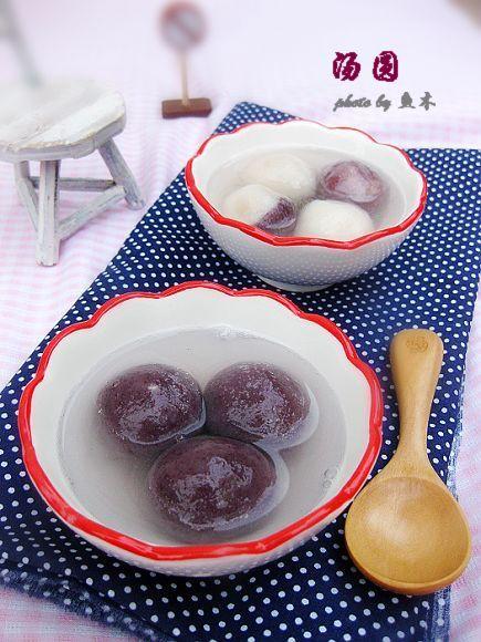 紫米腰果汤圆的做法