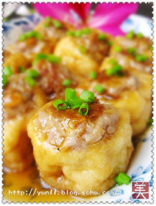 煎酿油豆腐的做法