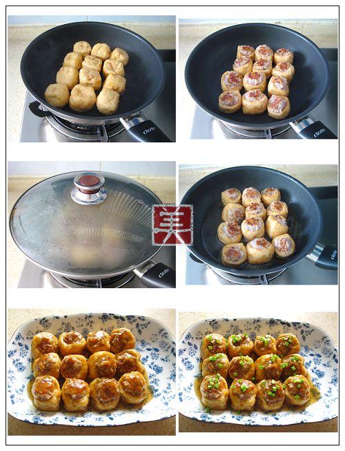 煎酿油豆腐的做法