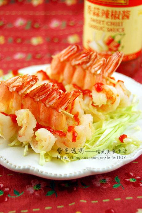 香蒜情侣虾舟的做法