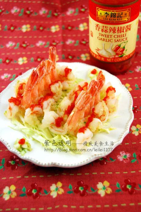 香蒜情侣虾舟的做法