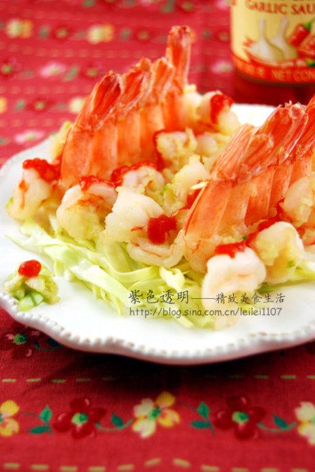 香蒜情侣虾舟的做法