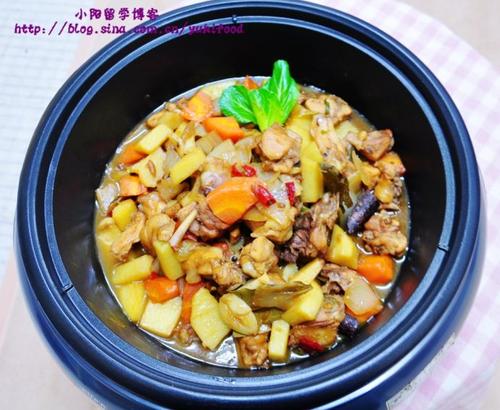 大盘鸡配素菜火锅的做法