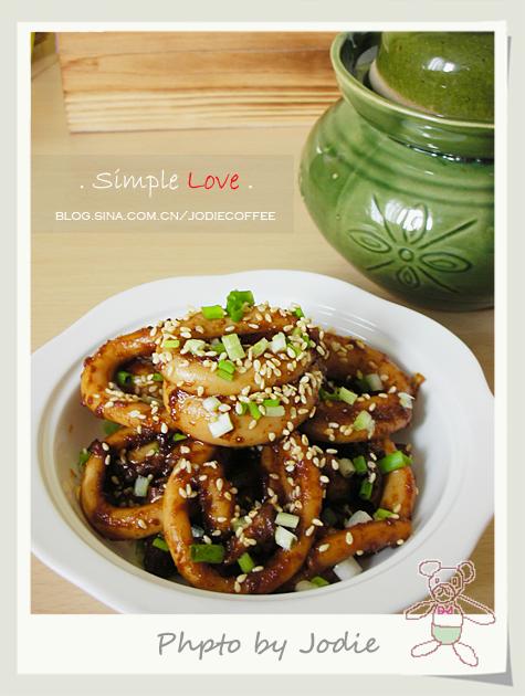 酱香芝麻鱿鱼圈的做法