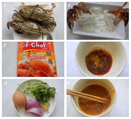 泰式黄咖喱炒蟹的做法