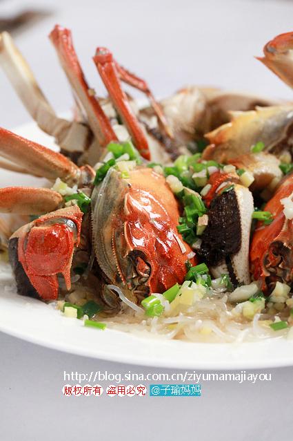 粉丝蒸螃蟹的做法