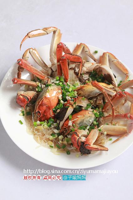粉丝蒸螃蟹的做法