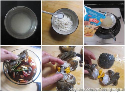 糯米流金醉蟹的做法