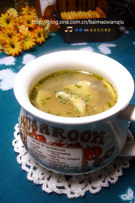 干贝菌菇浓汤的做法