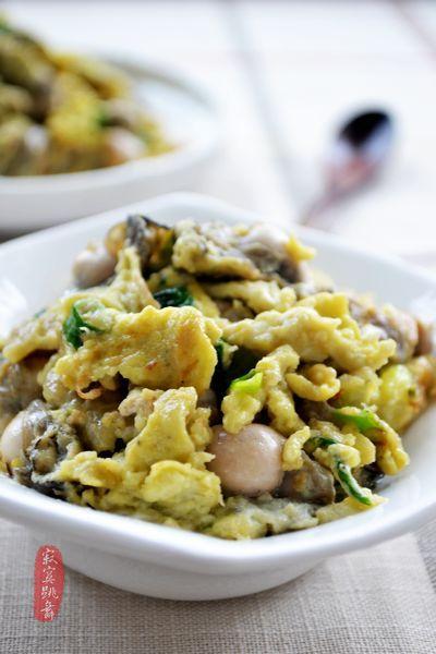 葱花海蛎炒鸡蛋的做法