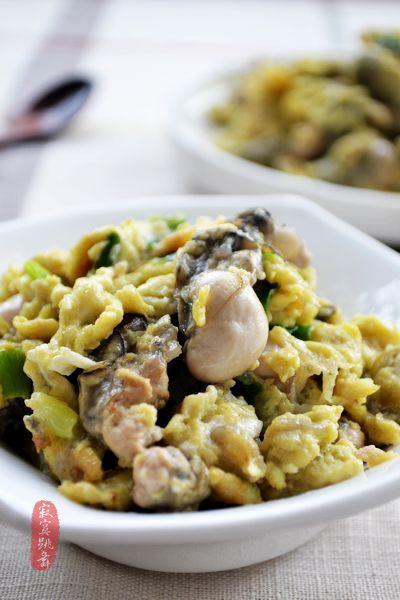 葱花海蛎炒鸡蛋的做法