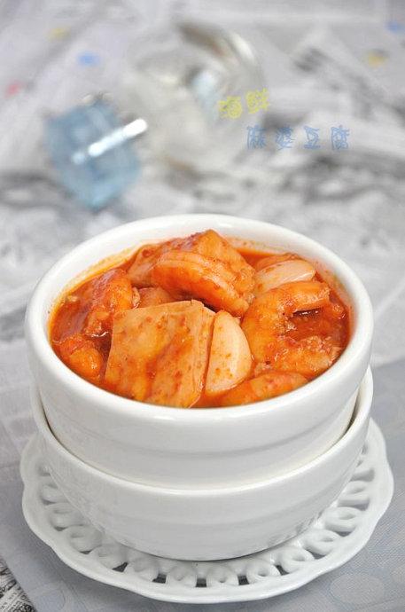 海鲜版麻婆豆腐的做法