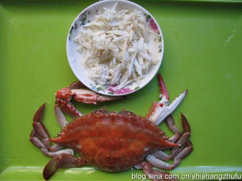 蟹肉牛奶炒蛋白的做法