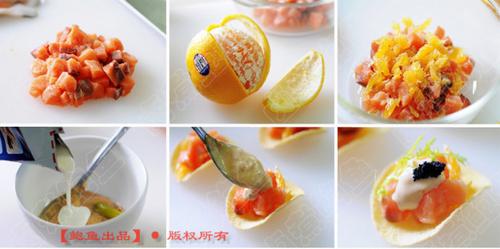 橙香薯片三文鱼沙拉的做法