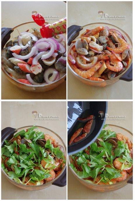 香辣海鲜锅的做法