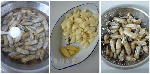 蒜香蛏子的做法