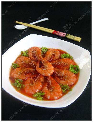 冰花酸梅番茄虾的做法