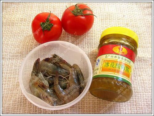 冰花酸梅番茄虾的做法