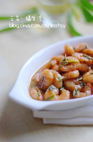 春茶滑虾的做法