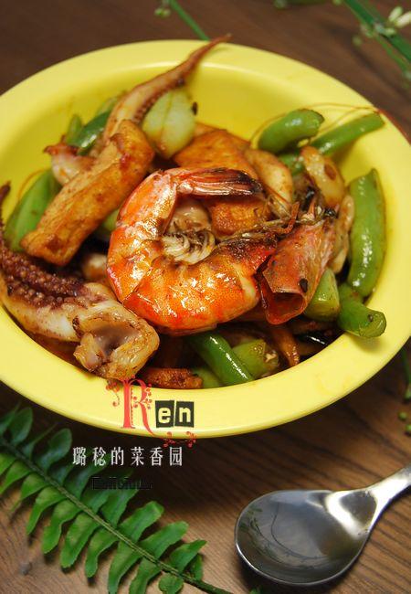 香辣鱿鱼虾的做法