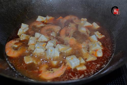 麻婆豆腐虾的做法