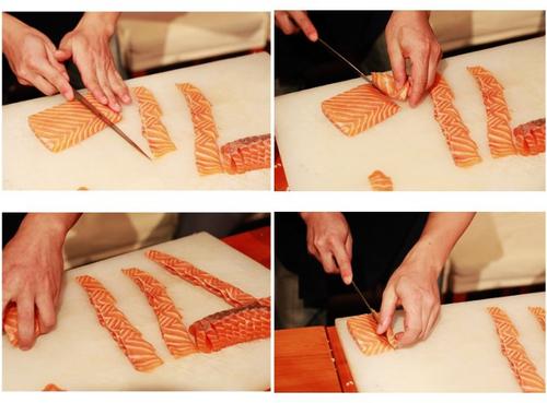 三文鱼花朵是这么制作成的的做法