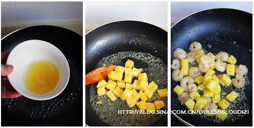 凤梨虾球的做法