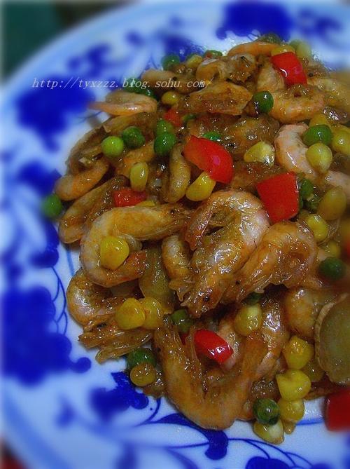 彩虹脆皮虾的做法