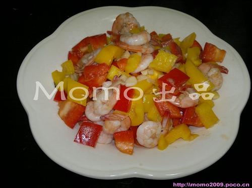 彩椒虾仁的做法