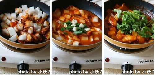 韩酱萝卜扒皮鱼的做法