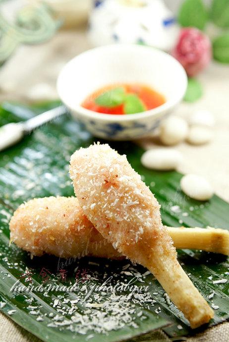 椰香甘蔗虾的做法