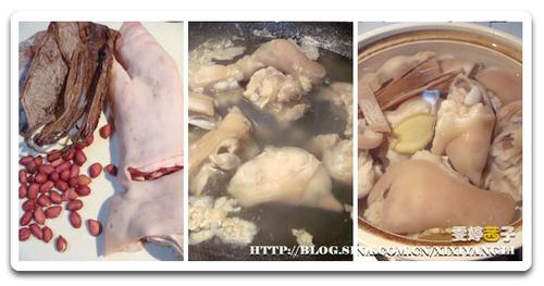 墨鱼花生猪手汤的做法