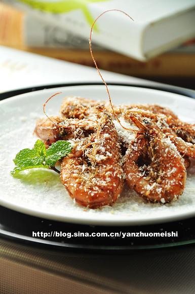 雪花红酒虾的做法