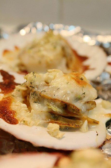 芝士焗扇贝的做法