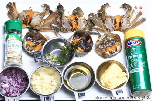 黄油焗螃蟹的做法